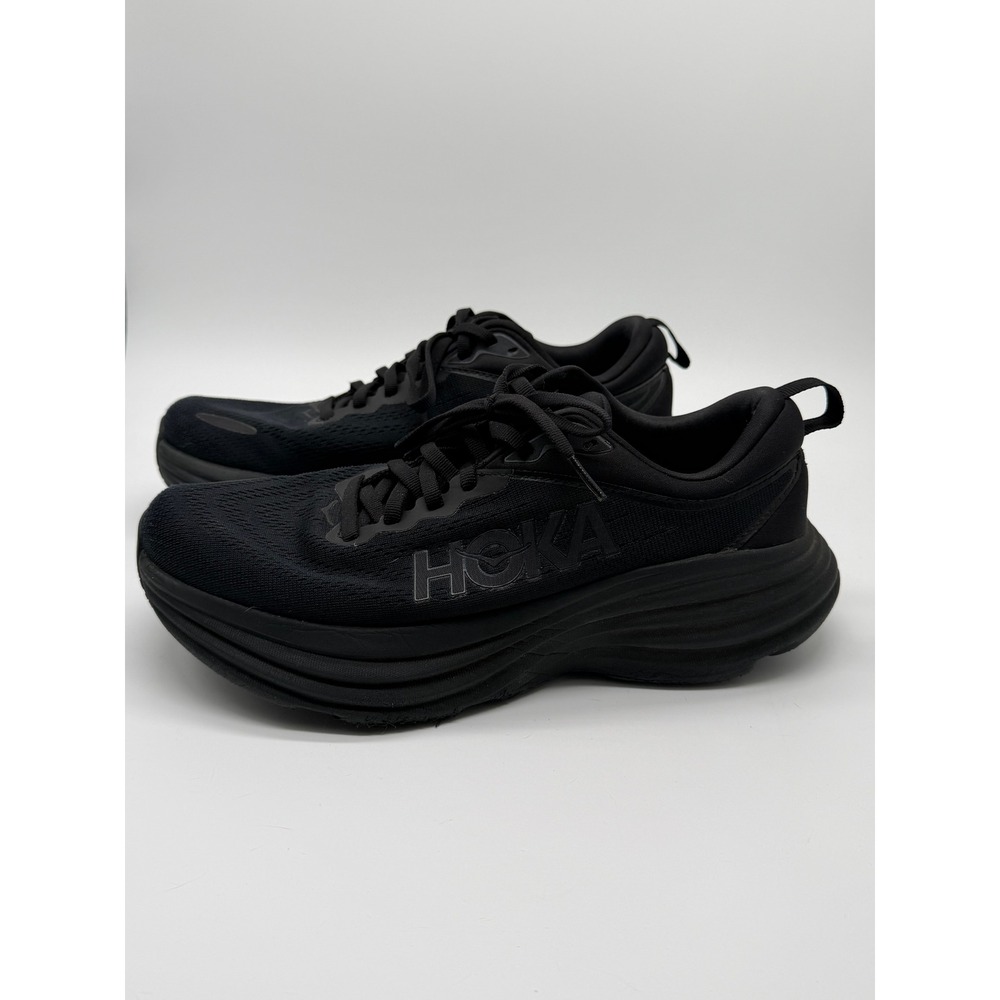 Hoka One One Bondi 8 Womens Size 8.5 Black Athletic Running Shoes Sneakers